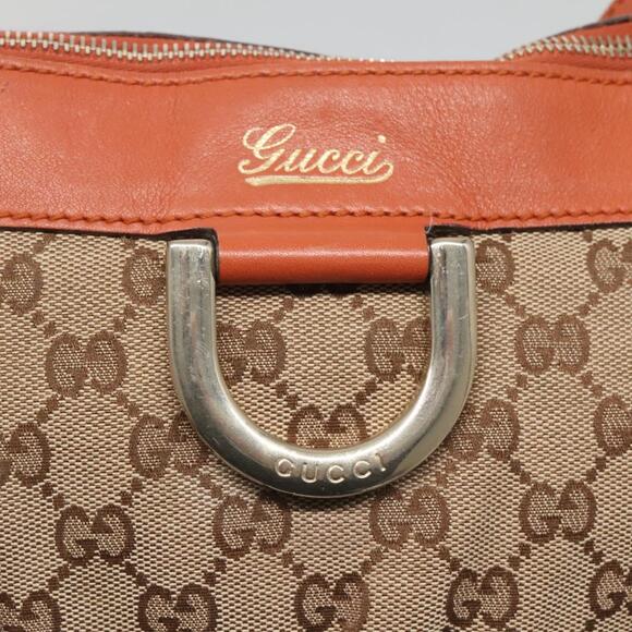 GUCCI GG Canvas Shoulder Bag Beige Gold - Picture 14 of 16